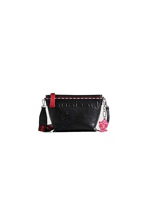 Desigual BoLS_Mickey CALPE Sac à bandoulière pour femme, Noir