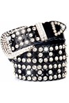 TAHALI Ceinture en Cuir pour Femme incrustée de Strass Creux, Ceinture, Jupe, Ceinture pour Jeunes, Ceinture en Strass pour F