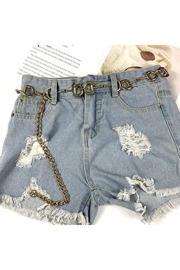 Ceinture de Mode Ceinture en chaîne dorée Ceintures en métal de Luxe pour Femmes Robe à la Taille Ceinture Corset pour Jeans 