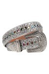 Haitpant Ceinture Western Strass Pour Femmes Hommes Sangle De Luxe Diamant Clouté Ceintures Cowgirl Cowboy, Coloré 2, 42 inch