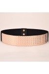 Large Ceinture élastique, Ceinture pour Femme Large Ceinture en métal écaille de Poisson Ceinture élastique Ceinture élastiqu