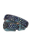 ONTENY Ceintures Strass Cloutés Crâne Lether Ceintures for Femmes Designer De Luxe Marque Sangle for Jeans Fournisseurs Size