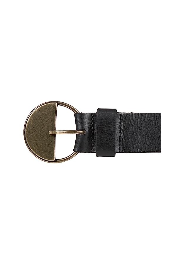 Lucky Brand Ceinture à boucle en cuir demi-cercle pour femme en noir, noir, Small