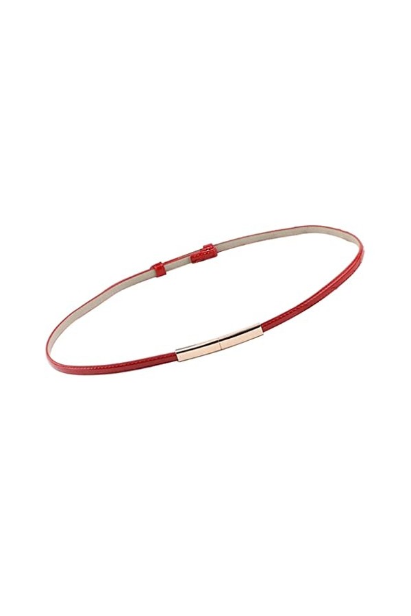 LXXSH Robe élastique réglable Robe ceinture de ceinture mince en cuir femme ceinture dorée boucle ornée skinny ceinture Colo