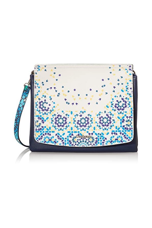 Desigual Womens Exclusive DS Puzzle AMBERES Sac à bandoulière Bleu marine Taille unique