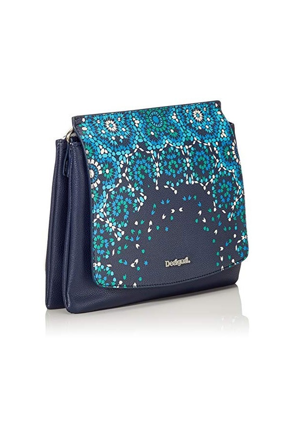 Desigual Womens Exclusive DS Puzzle AMBERES Sac à bandoulière Bleu marine Taille unique