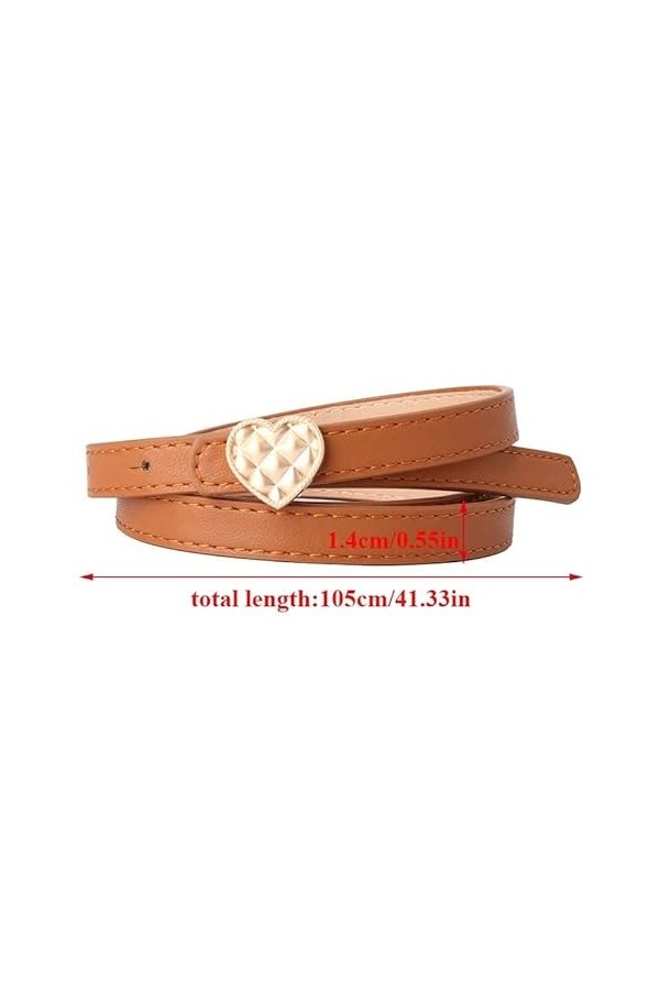 THYKL Robe de ceinture polyvalente pour femme Ceinture en cuir fine Skinny Élastique Boucle ceinture ceinture accessoires de 
