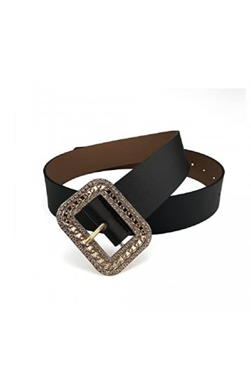 NXYJD Ceinture for femmes Puce Robe polyvalente en cuir Jeans ceinture de ceinture for femme Color : Gold, Size : 95CM 