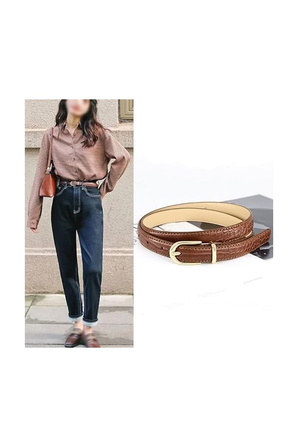 ZYXLB Ceinture en Jean à Boucle ardillon for Dames de Style banlieusard avec Jupe dété Femme