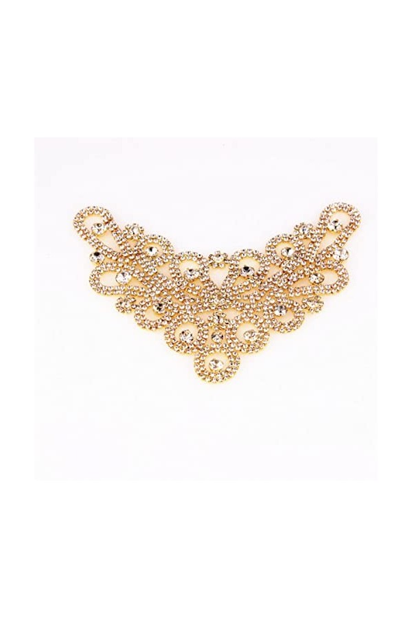 Mode Nouveau Design Argent AB Cristal Collier Strass Parure Pour Les Femmes De Mariée Ceinture Collier Robe Décoration-Or 2,5