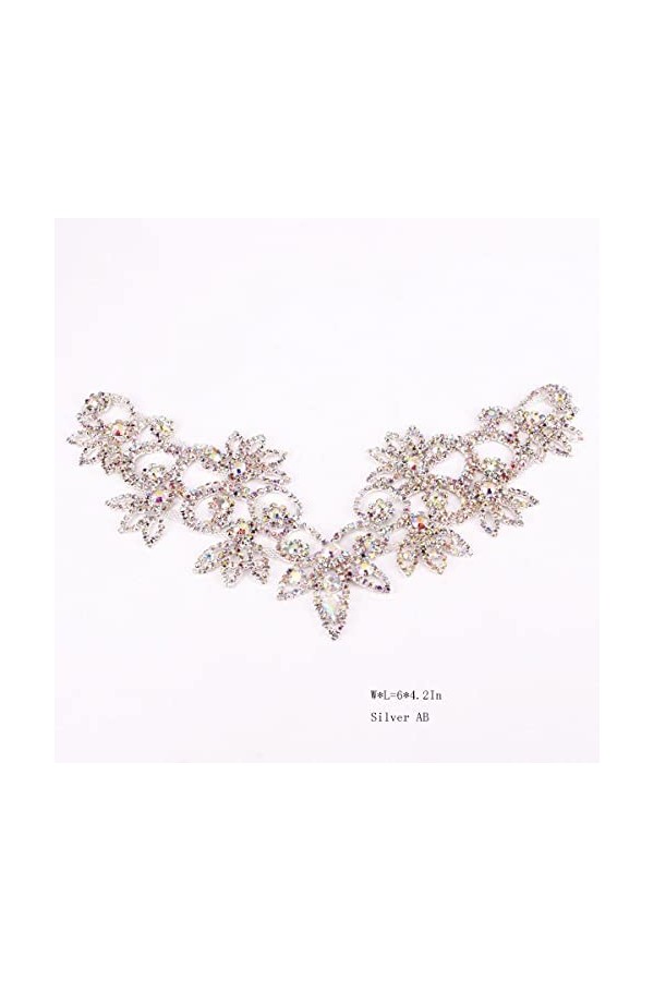 Mode Nouveau Design Argent AB Cristal Collier Strass Parure Pour Les Femmes De Mariée Ceinture Collier Robe Décoration-Or 2,5