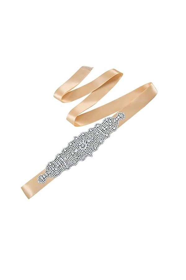 GFDFD Ceinture for femmes avec des strass de mariée châtonnette ornements accessoires de mariée faits à la main Color : G, S