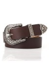 THYKL Ceinture à boucle ardillon pour femme Boucle argentée Ceintures fines Jeans pour femme Ceinture couleur : D, taille : 