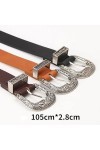 THYKL Ceinture à boucle ardillon pour femme Boucle argentée Ceintures fines Jeans pour femme Ceinture couleur : D, taille : 
