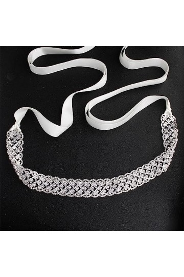 JJZXD Plein Strass Ceinture de Mariage Cristal Femmes Ceinture for Robe de mariée Accessoires fête Demoiselle dhonneur Cadea