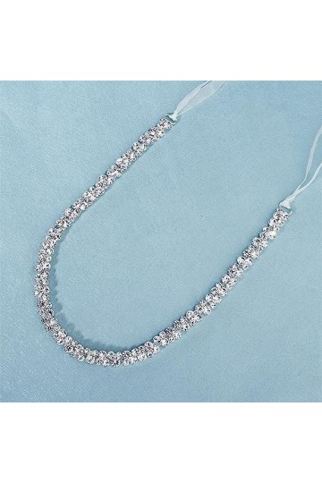 JJZXD Mince Strass Ceinture de mariée Ruban Femmes Cristal Lumineux fête Ceinture Accessoires de Mariage Robe Demoiselle dho