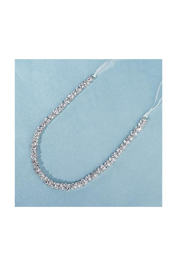 JJZXD Mince Strass Ceinture de mariée Ruban Femmes Cristal Lumineux fête Ceinture Accessoires de Mariage Robe Demoiselle dho