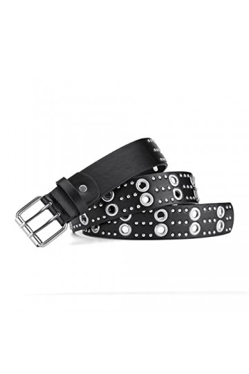 ZYXLB Ceinture Femme rivetée Femme PU Ceinture Filles personnalisé décoratif Jeans Pantalon Ceinture