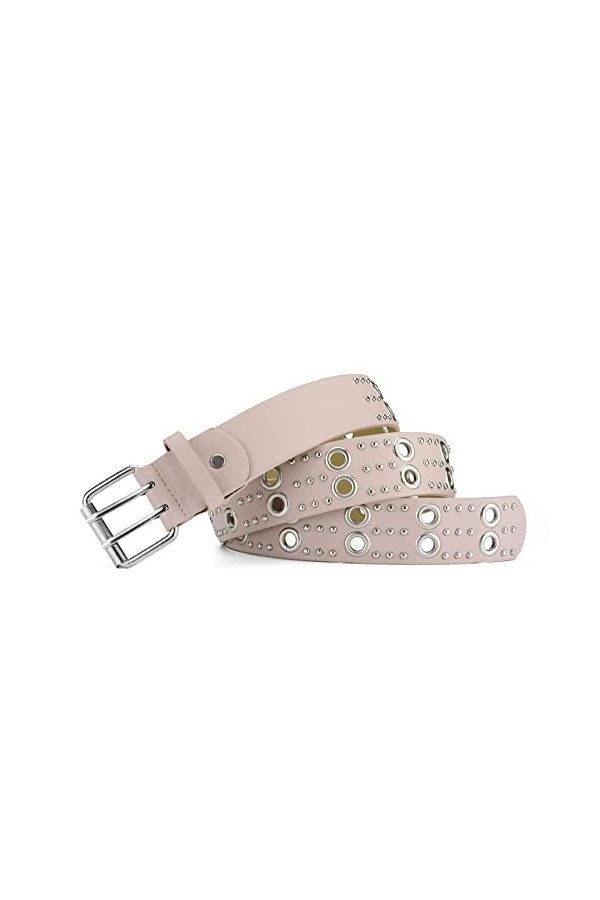 ZYXLB Ceinture for Femmes rivetée Ceinture en PU for Filles, Ceinture décorative personnalisée for Jeans et Pantalons