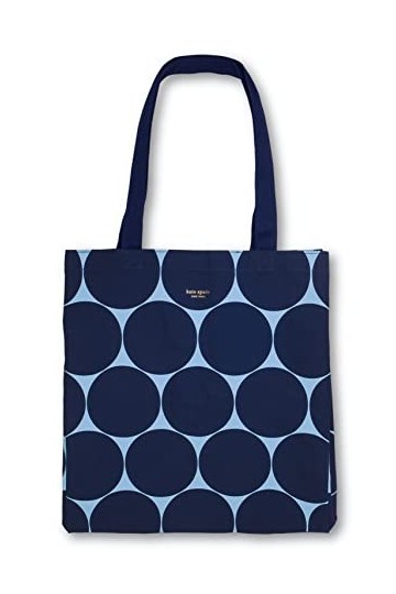Kate Spade New York Canvas Book Tote, Large Shoulder Bag, Cute Tote for Beach or School Joy Dot 