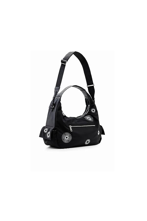 DESIGUAL Grand sac à bandoulière 23WAXY07, Noir , Taille unique
