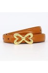 ZYXLB Ceinture for Femmes en Alliage dor de Printemps avec Double Boucle Lisse Papillon damour Ceinture for Dames Color : 