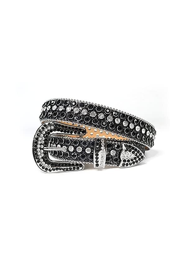 Sangle large boucle vintage strass ceinture pour femme ceinture en diamant haut homme femme pour jeans ceinture