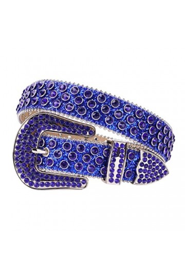 Ceintures en cuir avec strass cloutés en cristal pour accessoires de jean