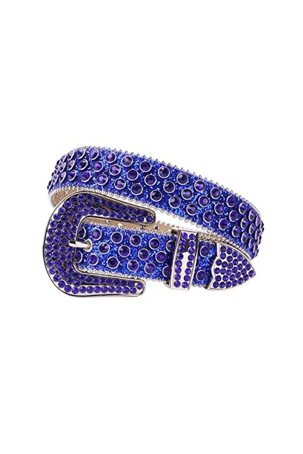 Ceintures en cuir avec strass cloutés en cristal pour accessoires de jean