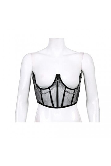 Dames Ceinture Sangle Large Ceinture Maille élégante Dames métal chaîne Sangle Femmes Stretch Large Ceinture