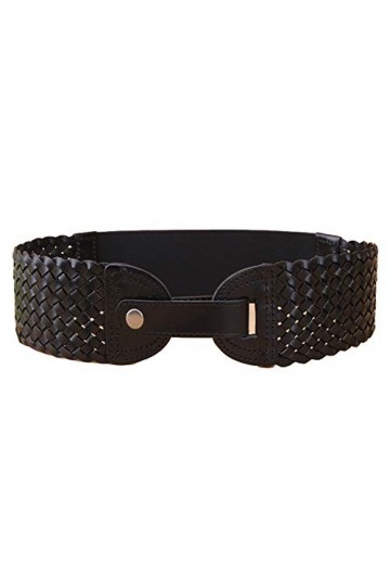 BAtlam Ceinture Large pour Femmes Mode All-Match Ceinture Tissée Décorée Pull Jupe Ceinture Élastiquée pour Femmes Ceinture R