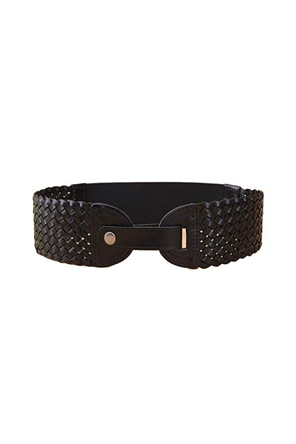 BAtlam Ceinture Large pour Femmes Mode All-Match Ceinture Tissée Décorée Pull Jupe Ceinture Élastiquée pour Femmes Ceinture R