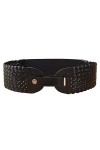 BAtlam Ceinture Large pour Femmes Mode All-Match Ceinture Tissée Décorée Pull Jupe Ceinture Élastiquée pour Femmes Ceinture R