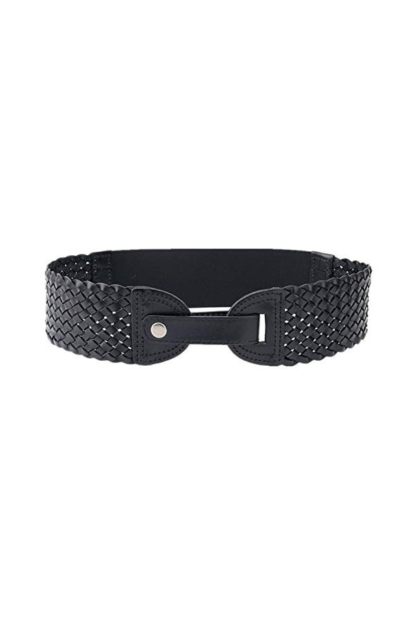 BAtlam Ceinture Large pour Femmes Mode All-Match Ceinture Tissée Décorée Pull Jupe Ceinture Élastiquée pour Femmes Ceinture R