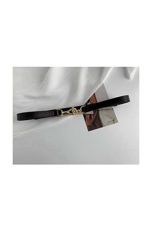 Xwwdp Décoration de chemise de ceinture fines for femmes avec des robes Blazers Manteaux à taille polyvalente Courroies noire