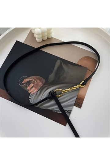 Xwwdp Automne et hiver Retro Knottette Mine Court Manteau de la jupe Femme All-match Ceinture de pull décoratif Courroie Col