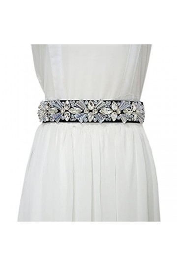 Yousiju Strass Bead 4 Couleur Fleur Élastique Taille Élastic Dames Mode Crystal Crystal Body Jupe Belt Color : B, Size : 69c