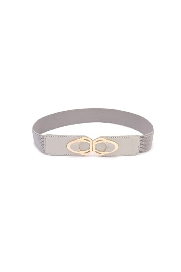 JJZXD Mode Puce Coupe élastique cuir large, ceinture élastique for femmes Accessoires de vêtements for femmes Color : Grey, 