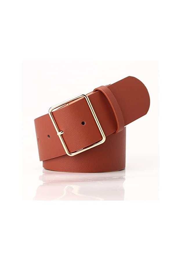 GRETD Mesdames Ceinture femme Pantalon de ceinture Casual Boucle Cuir PU Cuir Large Ceinture Dames Accessoires Color : Green