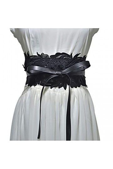 XYZMDJ Courroies de la Dentelle de Mode for Les Femmes Ceinture for la Robe de mariée Large Weandband Belts CUMMERBUNDS Colo