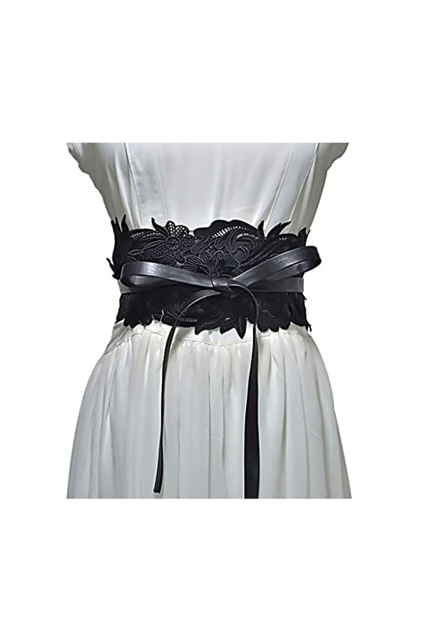 XYZMDJ Courroies de la Dentelle de Mode for Les Femmes Ceinture for la Robe de mariée Large Weandband Belts CUMMERBUNDS Colo