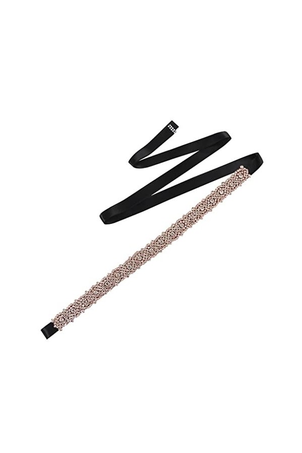 MJWDP Rose Gold Belt Rhinestone Accessoires de Mariage Brides Bridesmaid Girlfriend Girl Color : J, Size : Regolabile 