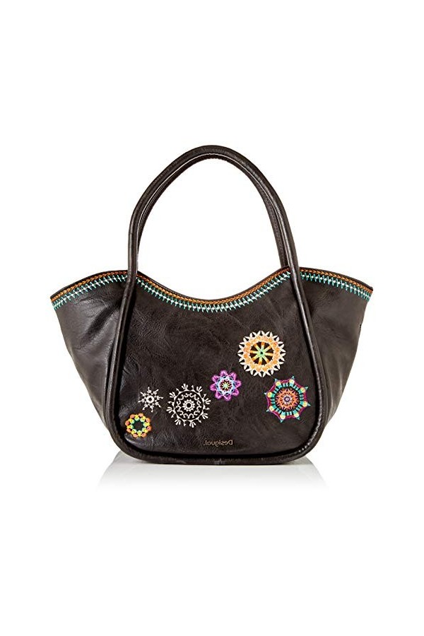 Desigual PU Shoulder Bag, Handbag Femme, Marron, Taille Unique