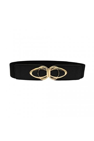 LEPSJGC Ceinture élastique à bande élastique à bande élastique Puce Accessoires de vêtements en cuir Color : Black, Size : 6