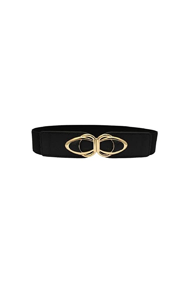 LEPSJGC Ceinture élastique à bande élastique à bande élastique Puce Accessoires de vêtements en cuir Color : Black, Size : 6
