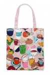 Kate Spade New York Canvas Book Tote, Large Shoulder Bag, Cute Tote for Beach or School Joy Dot 