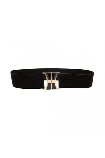 LEPSJGC Ceinture élastique à la ceinture élastique for femme Color : Black, Size : One size 