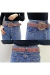 Ceintures de cowgirl rouges avec strass pour femme