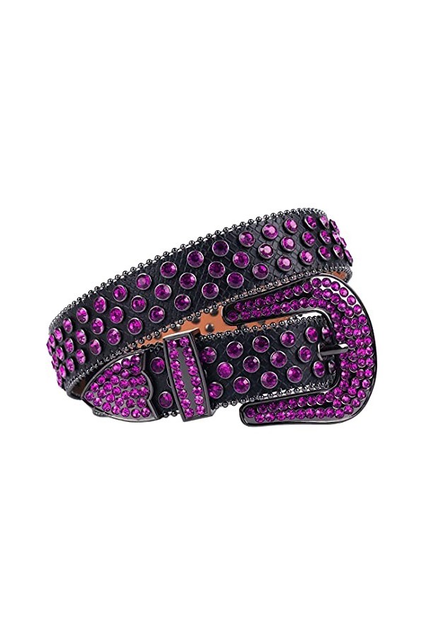Ceinture de luxe pour homme et femme avec strass et strass