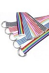 WZHZJ Ceinture en toile pour hommes Femmes Stripes multicolores D LONG TAILLE COUCHE DE LA TAILLE JEANS CEINTURE DE STUDIANT 